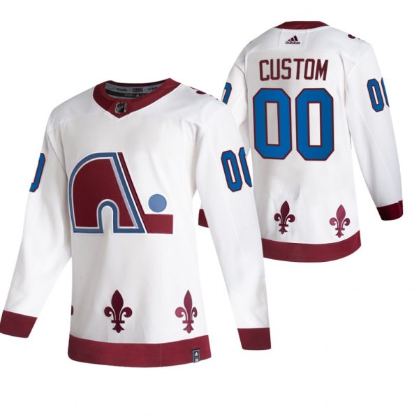 Benutzerdefinierte Colorado Avalanche Eishockey Trikot 2021 Reverse Retro Authentic Weiß